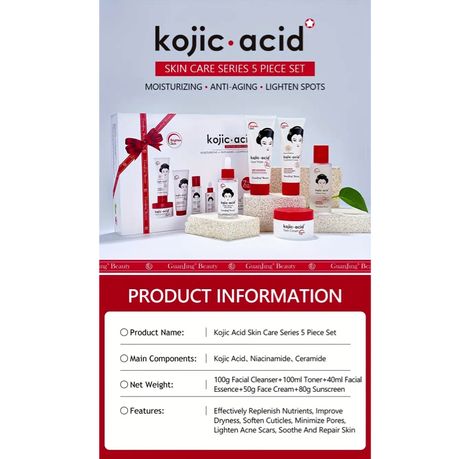 GuanJig Beauty Kojic Acid Skin Care Series 5 Piece Set