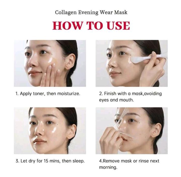 Collagen Overnight Sleeping Mask, Deep Moisturizing Gel Face Mask, Hydrating Face Mask