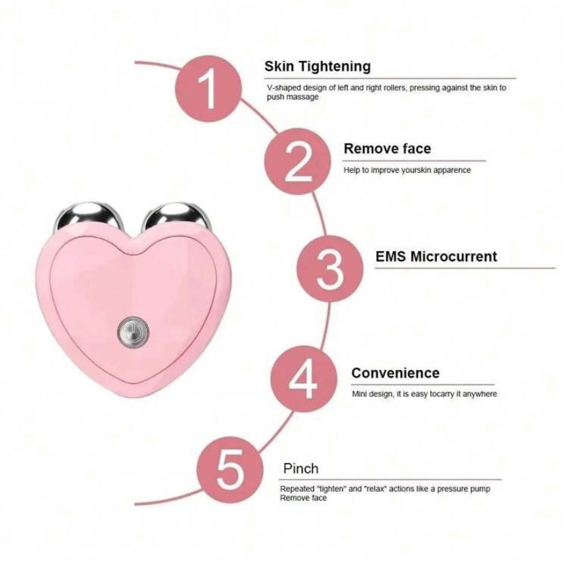 Electrical EMS Facial Massager Mini Portable Micro-current Facial Lifting Massage Roller